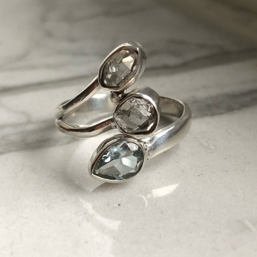 Ring Topaz Herkimer & SterlingSilver